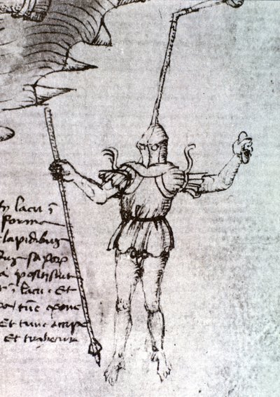 Le scaphandrier imaginé par Mariano di Lacopo, dit Il Taccola au 15ème siècle - Unknown artist