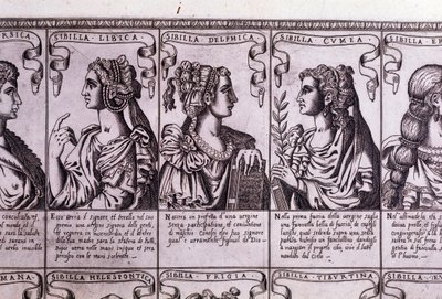 Les sibylles : libyenne, delphique, cuméenne (gravure) - Unknown artist