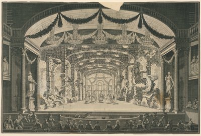 Intérieur de théâtre avec représentation en cours - Unknown artist