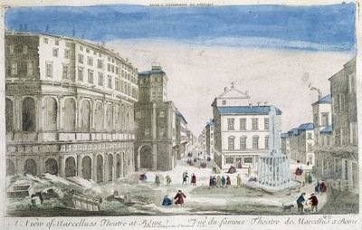 Théâtre de Marcellus à Rome - vue optique - Unknown artist