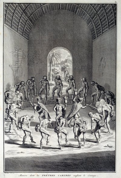 Danse traditionnelle : Rites dans la danse de courage des Karibs, Antilles - Unknown artist