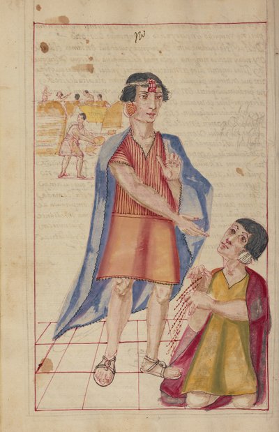 Tupac Inca Yupanqui et un Quipucamayoc - Unknown artist