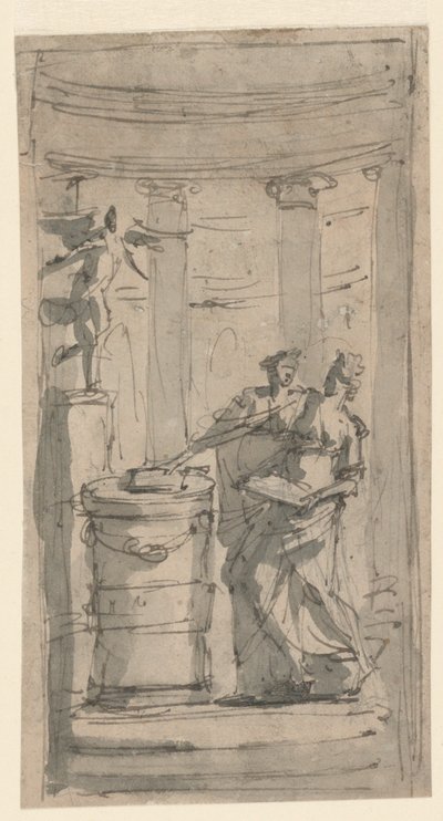 Deux vestales à un autel - Unknown artist