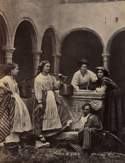 Sans titre (Scène de genre avec quatre femmes et un homme) - Unknown artist