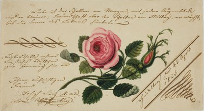 Valentin sans titre (Fleur rose) - Unknown artist