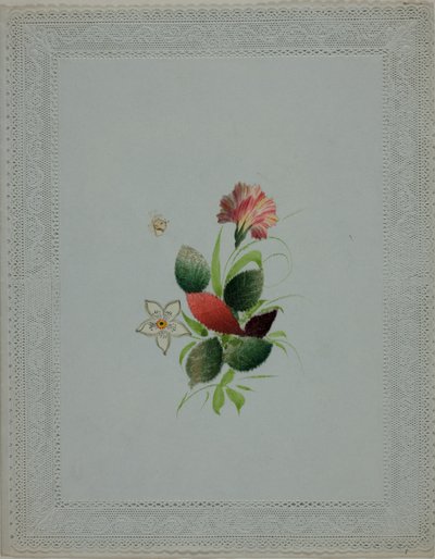 Sans titre Valentine (Fleurs roses et blanches) - Unknown artist
