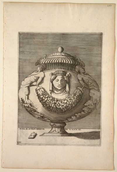 Vase décoré de figures, rinceaux et festons, 1543 - Unknown artist