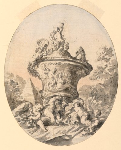 Vase dans un paysage - Unknown artist