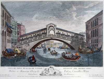 Venise, vue du pont du Rialto - Optique - Unknown artist