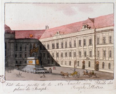 Vue de la place Joseph à Vienne, Autriche. Gravure de 1815 Collection privée - Unknown artist