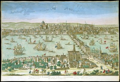 Vue de Londres au début du XVIIIe siècle - Unknown artist