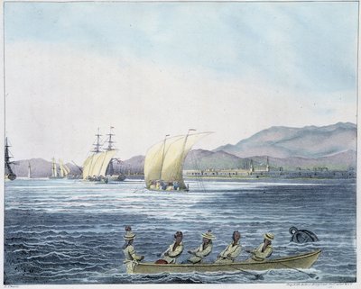 Vue de la ville de Mamille, île des Philippines - Unknown artist