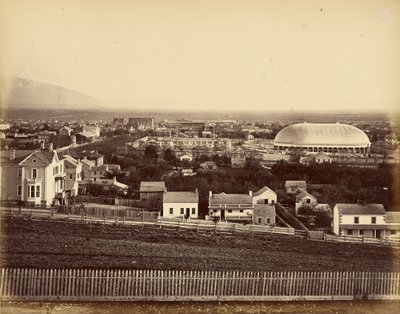 [Vue du Tabernacle de Salt Lake et de la ville]. - Unknown artist