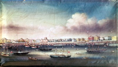 Vue du port de Shanghai, vers 1850 - Unknown artist