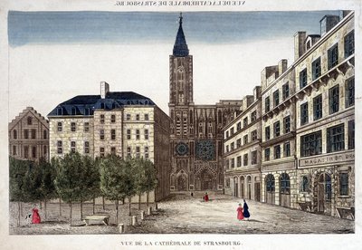 Vue de la cathédrale de Strasbourg au XVIIIe siècle - Unknown artist