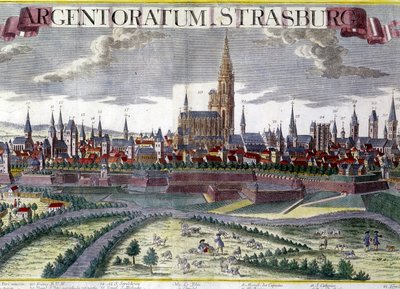 Vue de Strasbourg vers 1770 avec sa cathédrale - Unknown artist