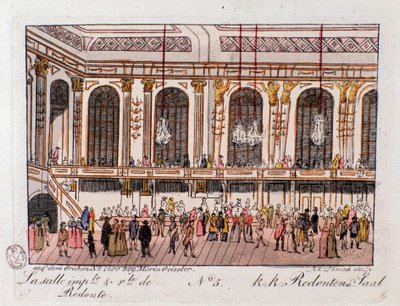 Vue de la salle impériale et royale de la Redoute à Vienne, Autriche. Gravure de 1815 Collection privée - Unknown artist