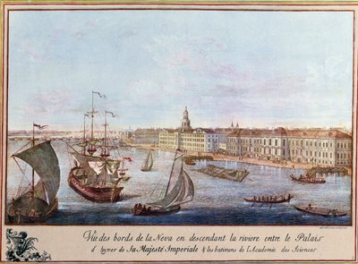 Vue de la Neva au Palais d