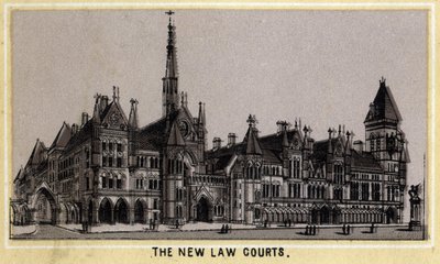 Vue de la nouvelle Cour de justice à Londres, Angleterre - Unknown artist