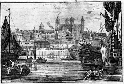 Vue de la Tour de Londres et de la Tamise à la fin du XVIIIe siècle Gravure - Unknown artist