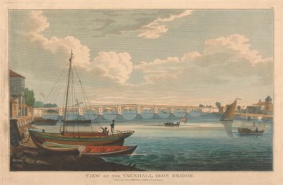 Vue du pont de fer de Vauxhall - Unknown artist