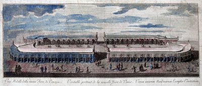 Vue de la foire de Venise, Italie. Gravure du XVIIIe siècle - Unknown artist