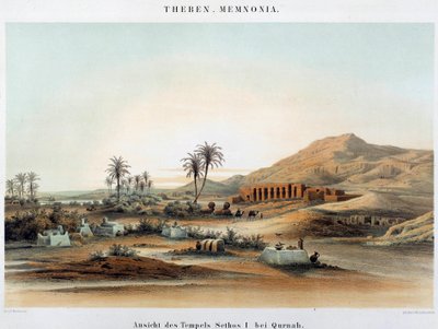 Vue du temple funéraire de Séthi Ier - Unknown artist