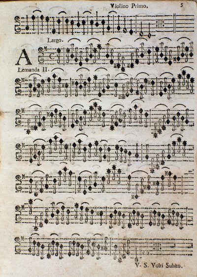 Partition pour Balletto a 3, op. 3 par Tomaso Albinoni (1701) - Unknown artist