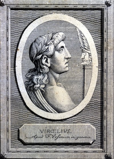 Virgile (70 - 19 av. J.-C.), poète latin. Gravure du 18ème siècle - Unknown artist