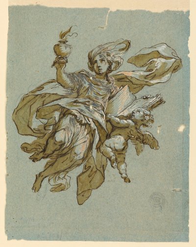 Peinture murale avec allégorie de la vigilance - Unknown artist