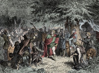 Widukind appelle ses Saxons aux armes - Widukind de Saxe (vers 750-810) appelle les Saxons à lever les armes contre l