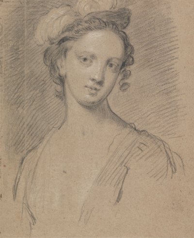 Femme portant une coiffe à plumes - Unknown artist
