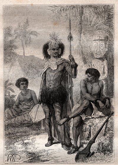 Indigènes des îles Marquises - Voyage du capitaine James Cook - Unknown artist