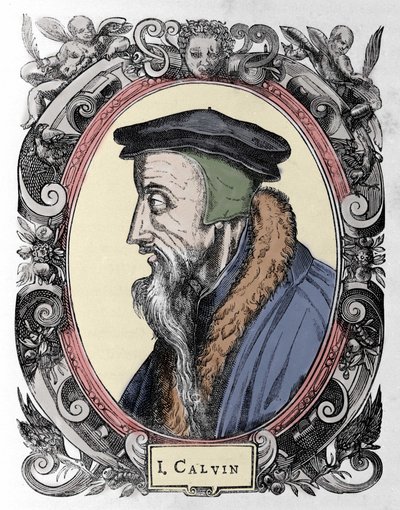 Portrait de Jean Calvin (1509-1564), réformateur religieux et écrivain français - Unknown artist