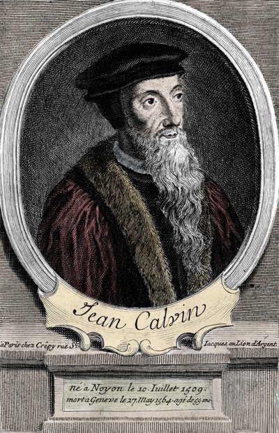 Portrait de Jean Calvin, réformateur religieux et écrivain français - Unknown artist