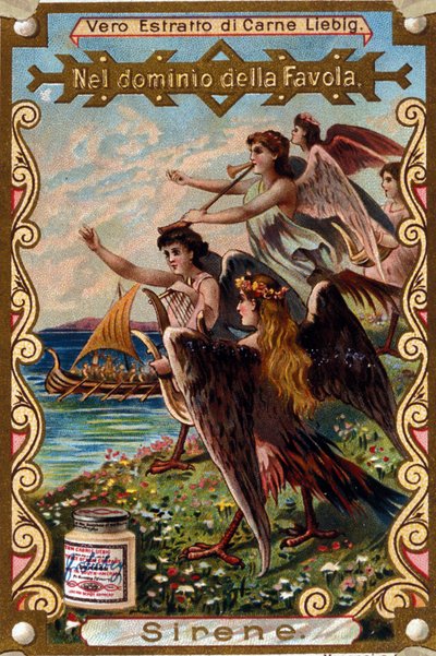 Représentation de sirènes attirant les marins par leur chant - Unknown artist