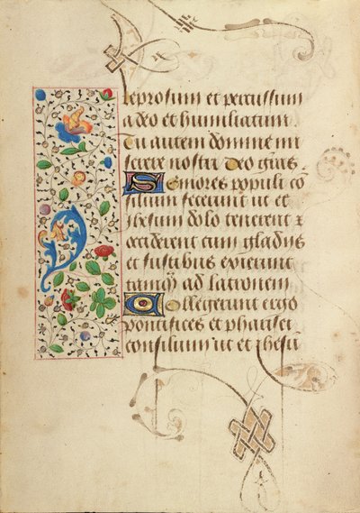 Page de texte décorée - Unknown artist/maker