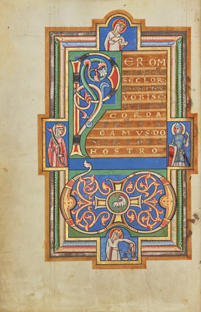 Page de texte décorée avec un monogramme VD - Unknown artist/maker