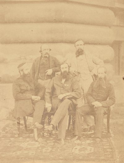 [Portrait de groupe de cinq hommes, Inde] - Unknown artist/maker