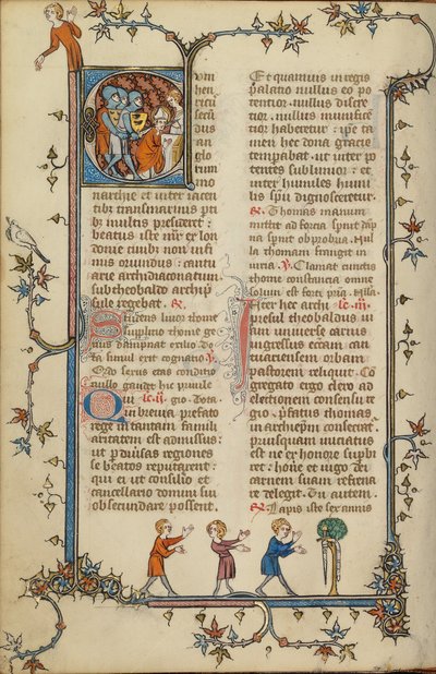 Initiale C : Le martyre de saint Thomas Becket - Unknown artist/maker
