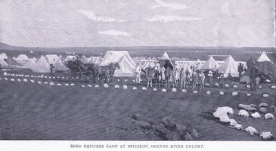 Camp de réfugiés boers à Spitzkop, colonie de la rivière Orange, d