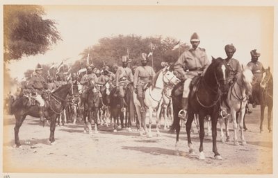 Cavalerie centrale indienne en marche pendant le camp d