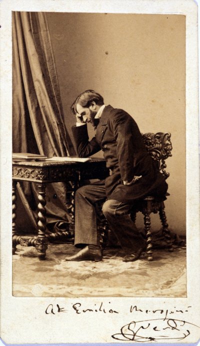 Giuseppe Verdi vers 1835. photographie dédicacée par le compositeur museo della scala de Milan - Unknown photographer