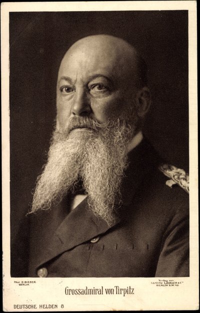 Grand Amiral Alfred von Tirpitz, Portrait - Unknown photographer
