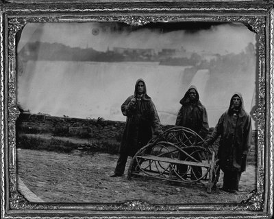 Portrait de groupe aux chutes du Niagara, c.1855 - Unknown photographer