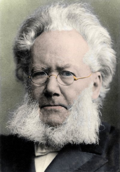 HENRIK IBSEN (1828-1906) poète et dramaturge norvégien - Portrait de Henrik (Henri) Johan Ibsen (1828-1906), dramaturge norvégien - Unknown photographer