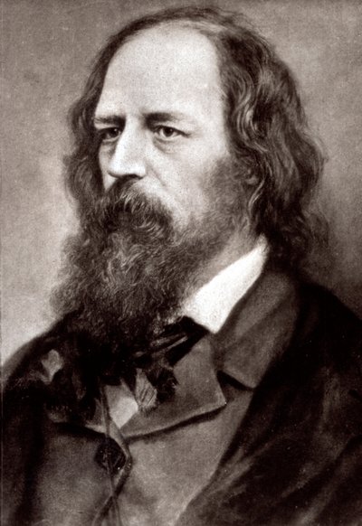 Portrait en buste du célèbre poète anglais Alfred Tennyson - Unknown photographer