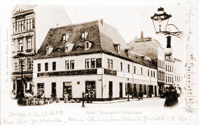 Maison de Robert Schumann (1810 - 1856) à Zwickau en Allemagne. - Unknown photographer