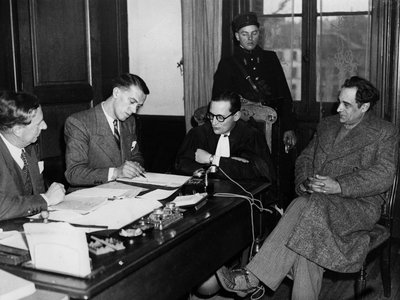 Marcel Petiot et son avocat René Floriot, affaire Petiot, vers 1946 (photo n/b) - Unknown photographer