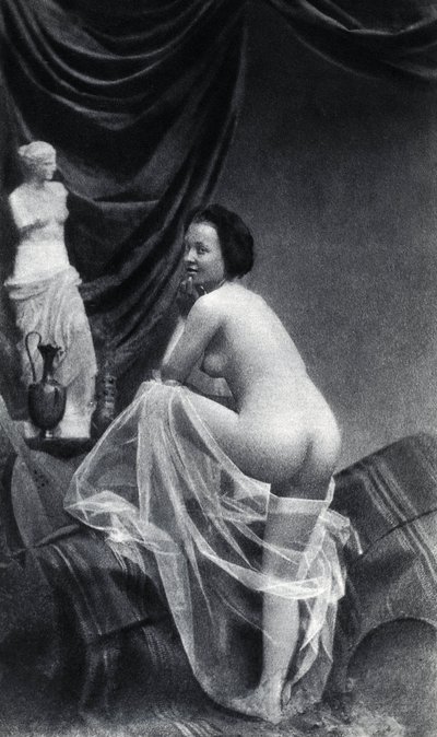 Femme nue posant de dos vers 1855 Photographie anonyme - Unknown photographer